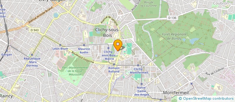 localisation de l'entreprise ODEL à CLICHY-SOUS-BOIS