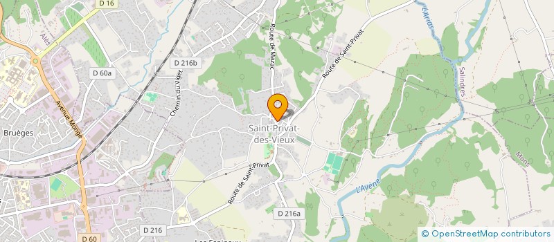 localisation de l'entreprise ODELIN MENUISERIE à SAINT-PRIVAT-DES-VIEUX