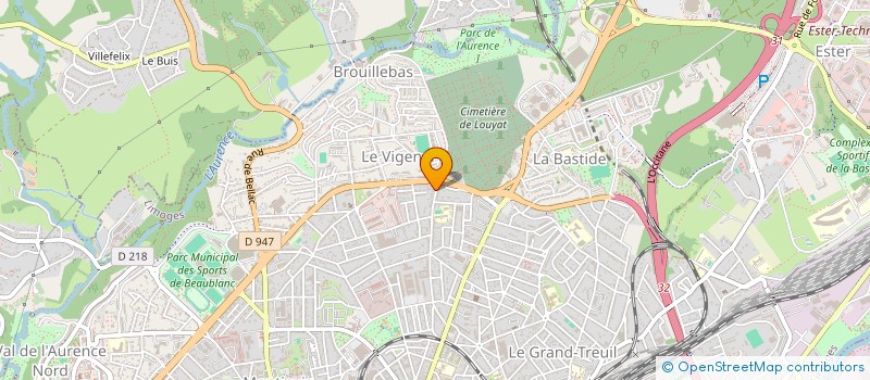 localisation de l'entreprise ODELIS SANTE à LIMOGES