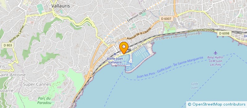 localisation de l'entreprise ODEMAR à VALLAURIS