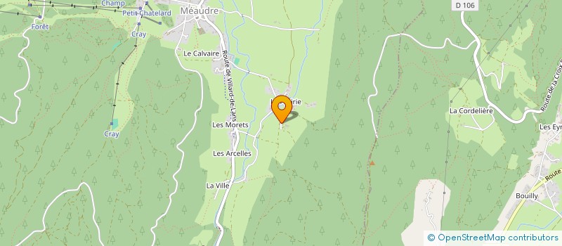 localisation de l'entreprise ODEMARD. T.TP à AUTRANS-MEAUDRE EN VERCORS