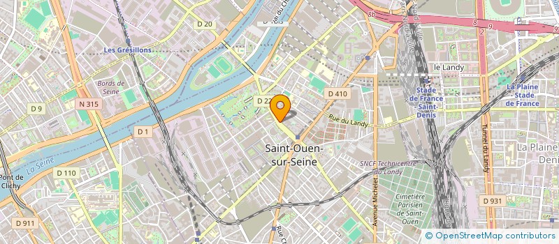 localisation de l'entreprise ODEMAT à SAINT-OUEN-SUR-SEINE