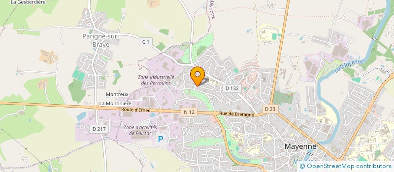 localisation de l'entreprise ODEMELIA  MAYENNE