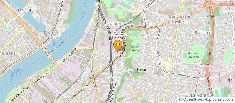 localisation de l'entreprise ODEOEXPORT  CENON