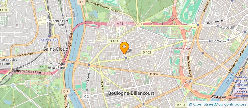 localisation de l'entreprise ODEON PRODUCTION  BOULOGNE-BILLANCOURT