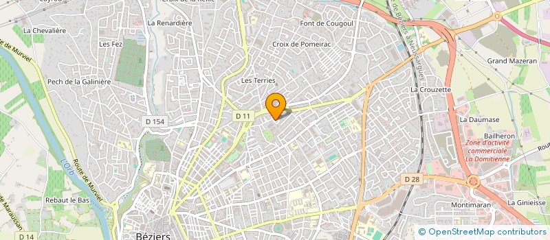 localisation de l'entreprise ODERO  BEZIERS