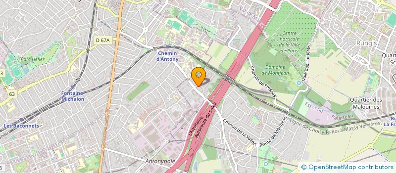 localisation de l'entreprise ODESSA PUBLICITE  WISSOUS