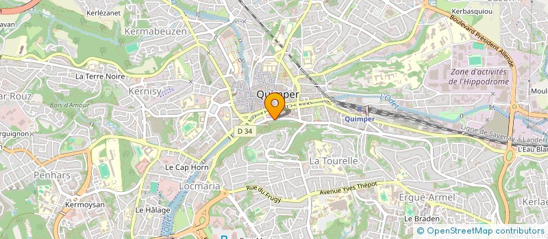 localisation de l'entreprise ODET FROID à QUIMPER