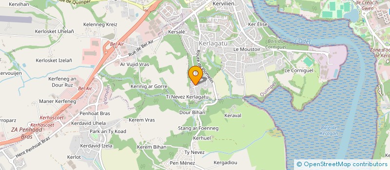localisation de l'entreprise ODET SPORT à QUIMPER