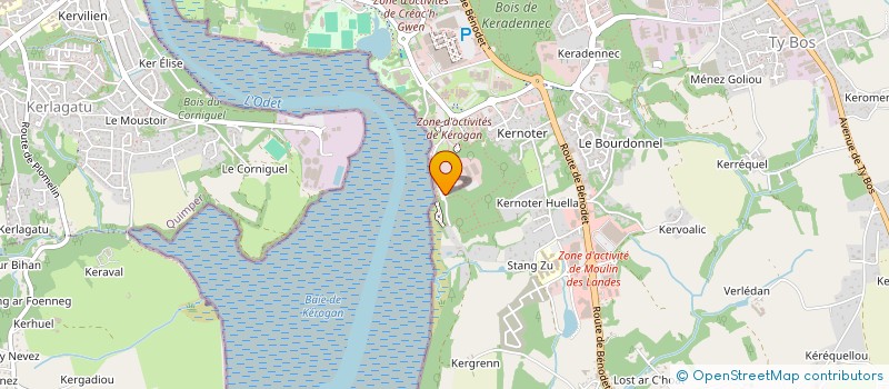 localisation de l'entreprise ODETTA  QUIMPER