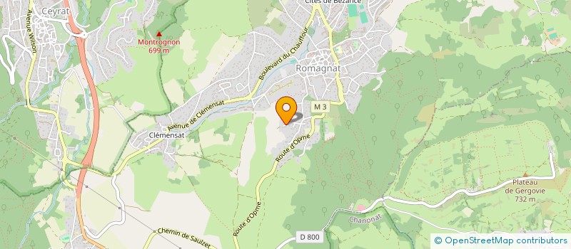 localisation de l'entreprise ODETTE  ROMAGNAT