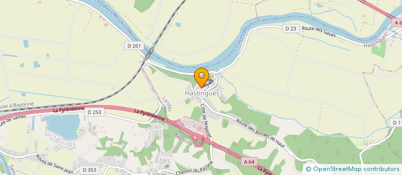 localisation de l'entreprise ODETTE  HASTINGUES