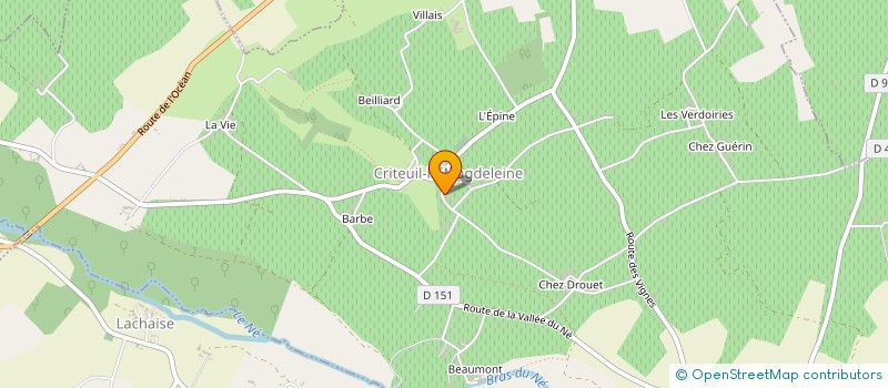 localisation de l'entreprise ODEVIE à CRITEUIL-LA-MAGDELEINE