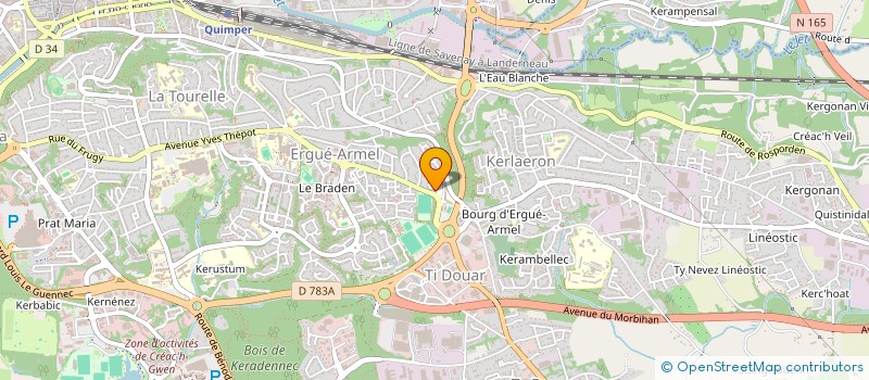 localisation de l'entreprise ODEZIA à QUIMPER