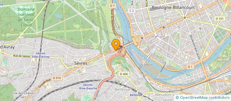localisation de l'entreprise ODF FORMATION à SEVRES