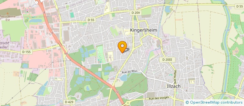 localisation de l'entreprise ODG  KINGERSHEIM