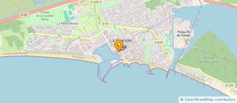 localisation de l'entreprise ODI AMO CROISIERES à LA GRANDE-MOTTE
