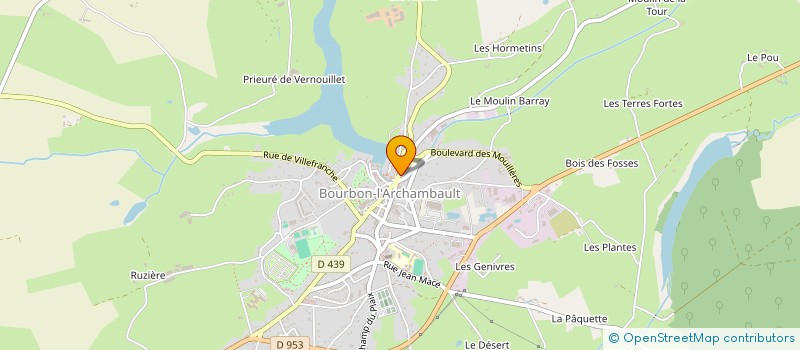 localisation de l'entreprise ODI CONSEIL  BOURBON-L'ARCHAMBAULT