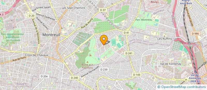localisation de l'entreprise ODIA TRANSPORT à MONTREUIL