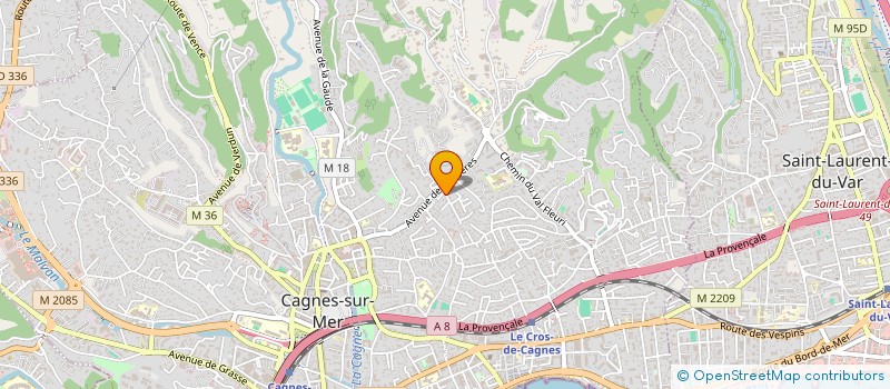 localisation de l'entreprise ODIENNE IMMOBILIER à CAGNES-SUR-MER