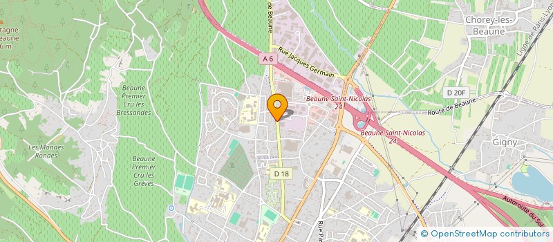 localisation de l'entreprise ODIFRED à BEAUNE