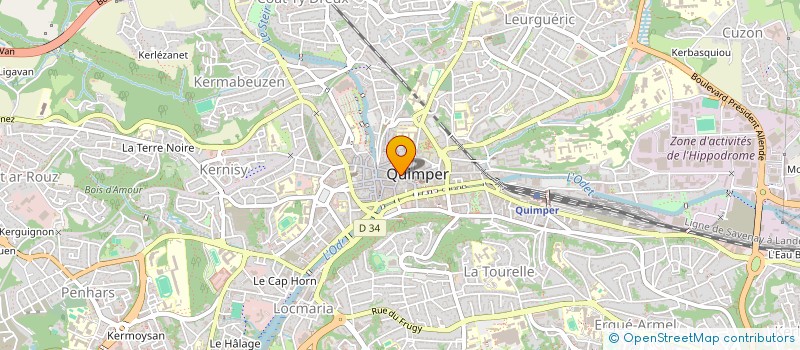 localisation de l'entreprise ODIL à QUIMPER