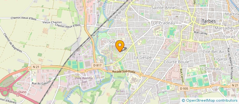 localisation de l'entreprise ODIL.L  TARBES