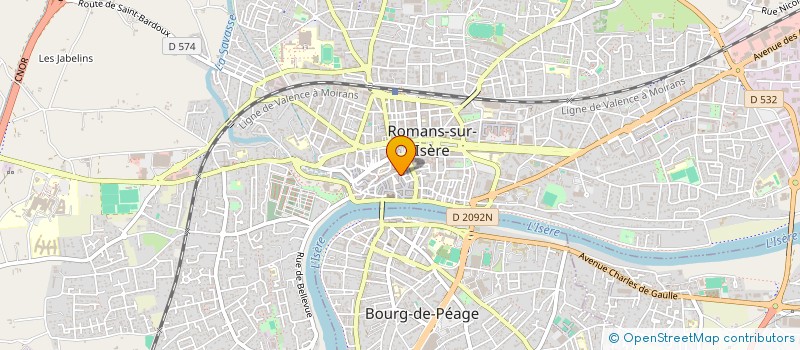 localisation de l'entreprise ODILAINE à ROMANS-SUR-ISERE