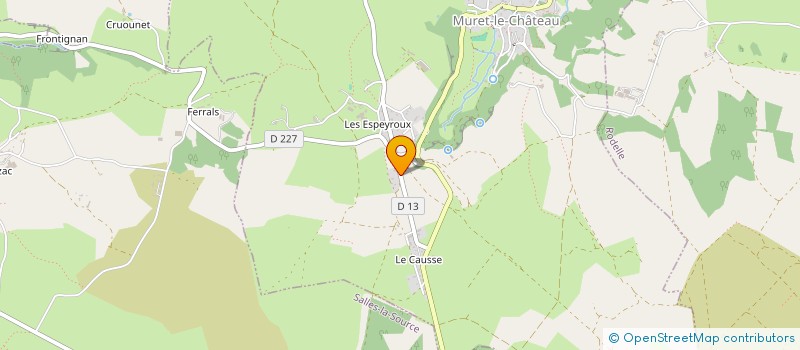 localisation de l'entreprise ODILE BOUSQUET  MARCILLAC-VALLON