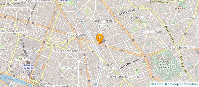 localisation de l'entreprise ODILE DE CHANGY à PARIS