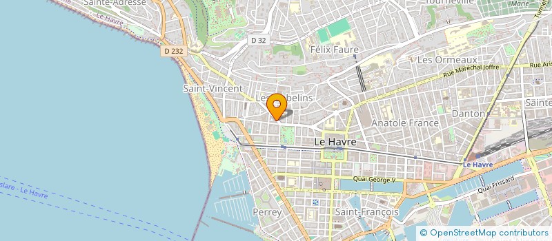 localisation de l'entreprise ODILE MURAZ IMMOBILIER à LE HAVRE
