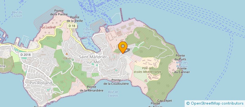 localisation de l'entreprise ODILINE DE CAVALAS  SAINT-MANDRIER-SUR-MER