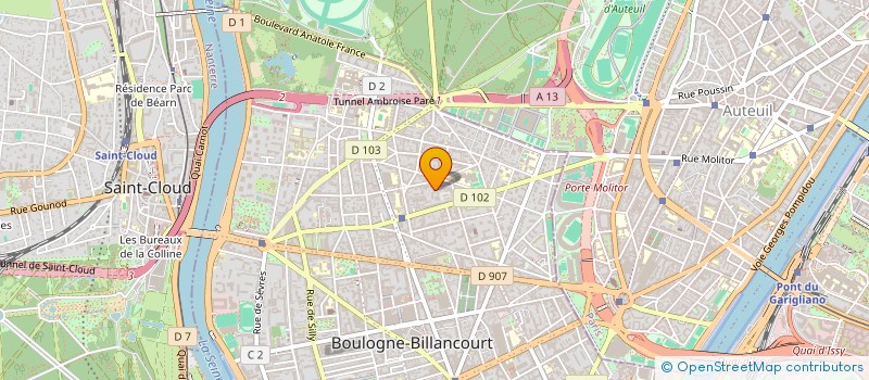 localisation de l'entreprise ODIN CONSULTING à BOULOGNE-BILLANCOURT