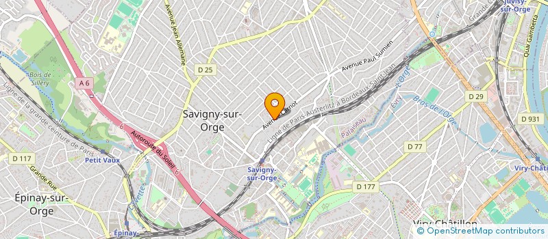 localisation de l'entreprise ODINNOV à SAVIGNY-SUR-ORGE