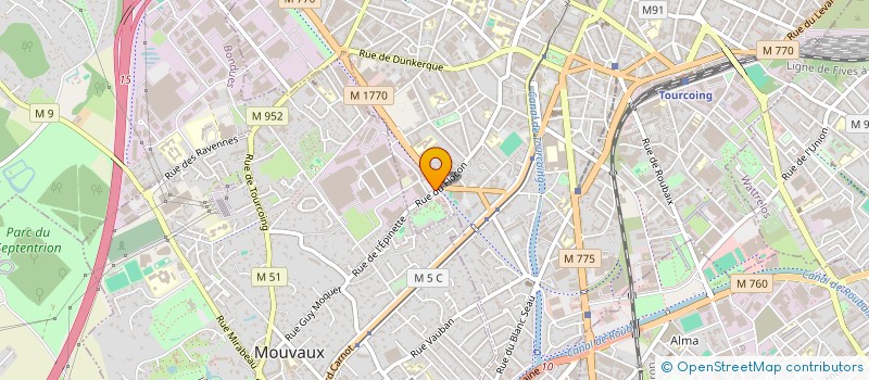 localisation de l'entreprise ODK MANAGEMENT  TOURCOING