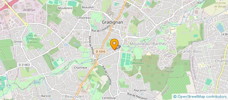 localisation de l'entreprise ODONATES PAYSAGES à ARTIGUES-PRES-BORDEAUX