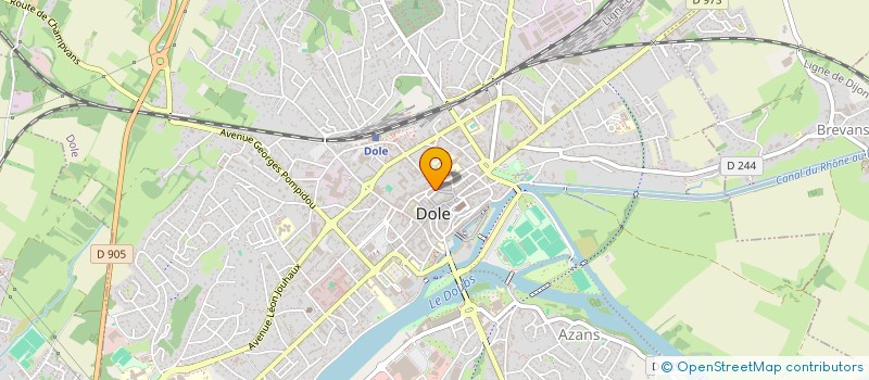 localisation de l'entreprise ODONTE à DOLE