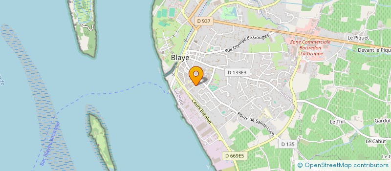 localisation de l'entreprise ODONTEA à BLAYE