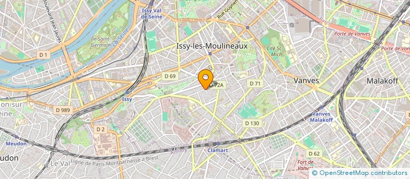 localisation de l'entreprise ODONTIS à ISSY-LES-MOULINEAUX