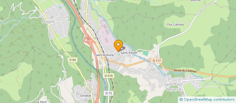 localisation de l'entreprise ODONTO JARRAT à SAINT-PAUL-DE-JARRAT