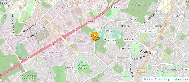 localisation de l'entreprise ODONTO POUMEY  GRADIGNAN