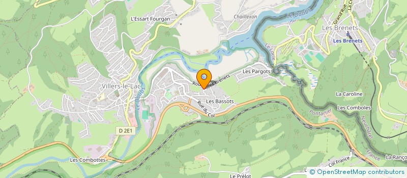 localisation de l'entreprise ODOUBS-LOGER  VILLERS-LE-LAC