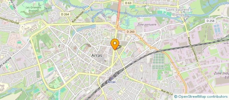 localisation de l'entreprise ODP FORMATIONS à ARRAS