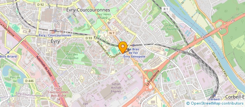 localisation de l'entreprise ODRA à EVRY-COURCOURONNES