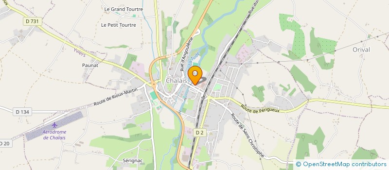 localisation de l'entreprise ODRINE à CHALAIS