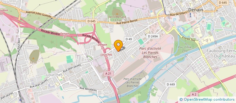 localisation de l'entreprise ODTP  DENAIN