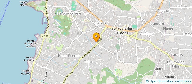 localisation de l'entreprise ODY VTC à SIX FOURS LES PLAGES