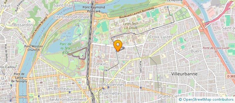 localisation de l'entreprise ODYCEA  VILLEURBANNE