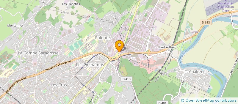 localisation de l'entreprise ODYCEA SPORTS à BESANCON