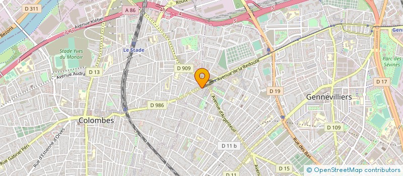 localisation de l'entreprise ODYSEE OPTIQUE à BOIS-COLOMBES